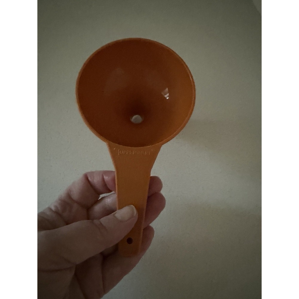 Vintage Tupperware Kitchen Funnel 3.75" #1227-5 Harvest Orange NOS